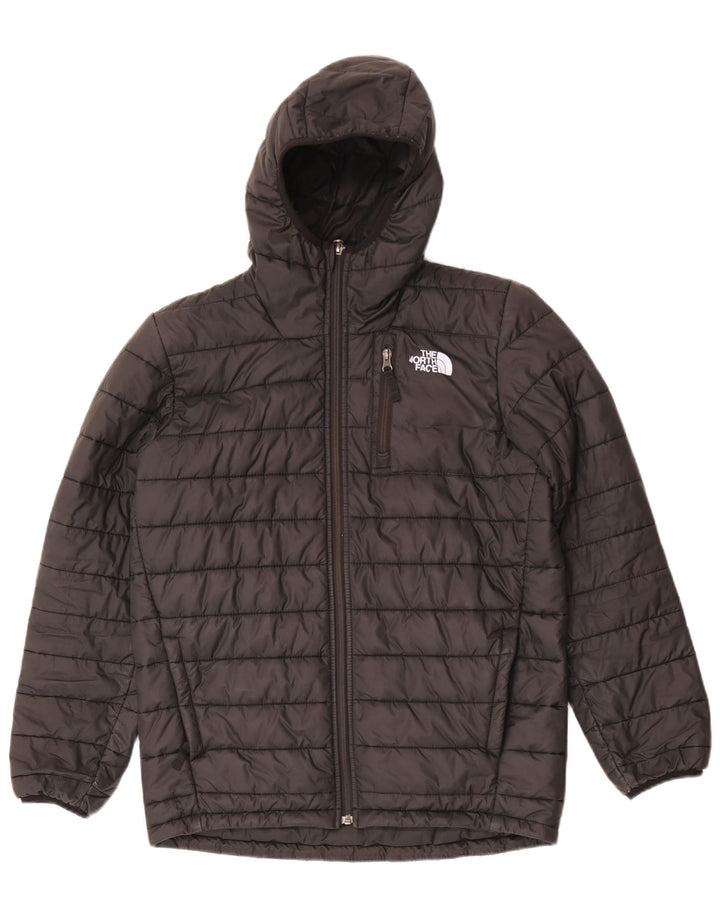 Wyściełana kurtka chłopięca z kapturem The North Face 14-15 lat XL, czarna, poliestrowa