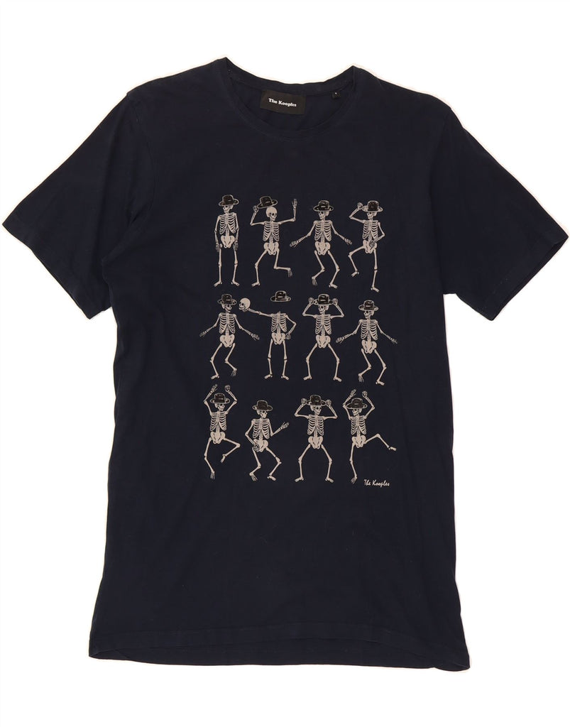 THE KOOPLES Mens Graphic T-Shirt Top Small Navy Blue Cotton Funny Vintage The Kooples and Second-Hand The Kooples from Messina Hembry 
