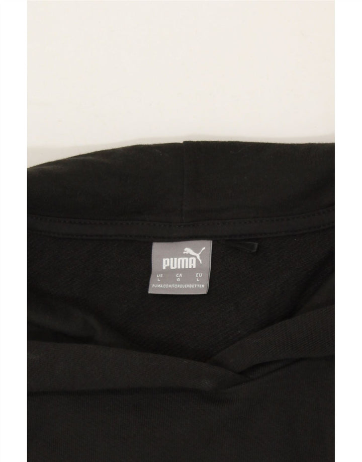 PUMA Mens Hoodie Jumper Large Black Cotton Vintage Puma and Second-Hand Puma from Messina Hembry 