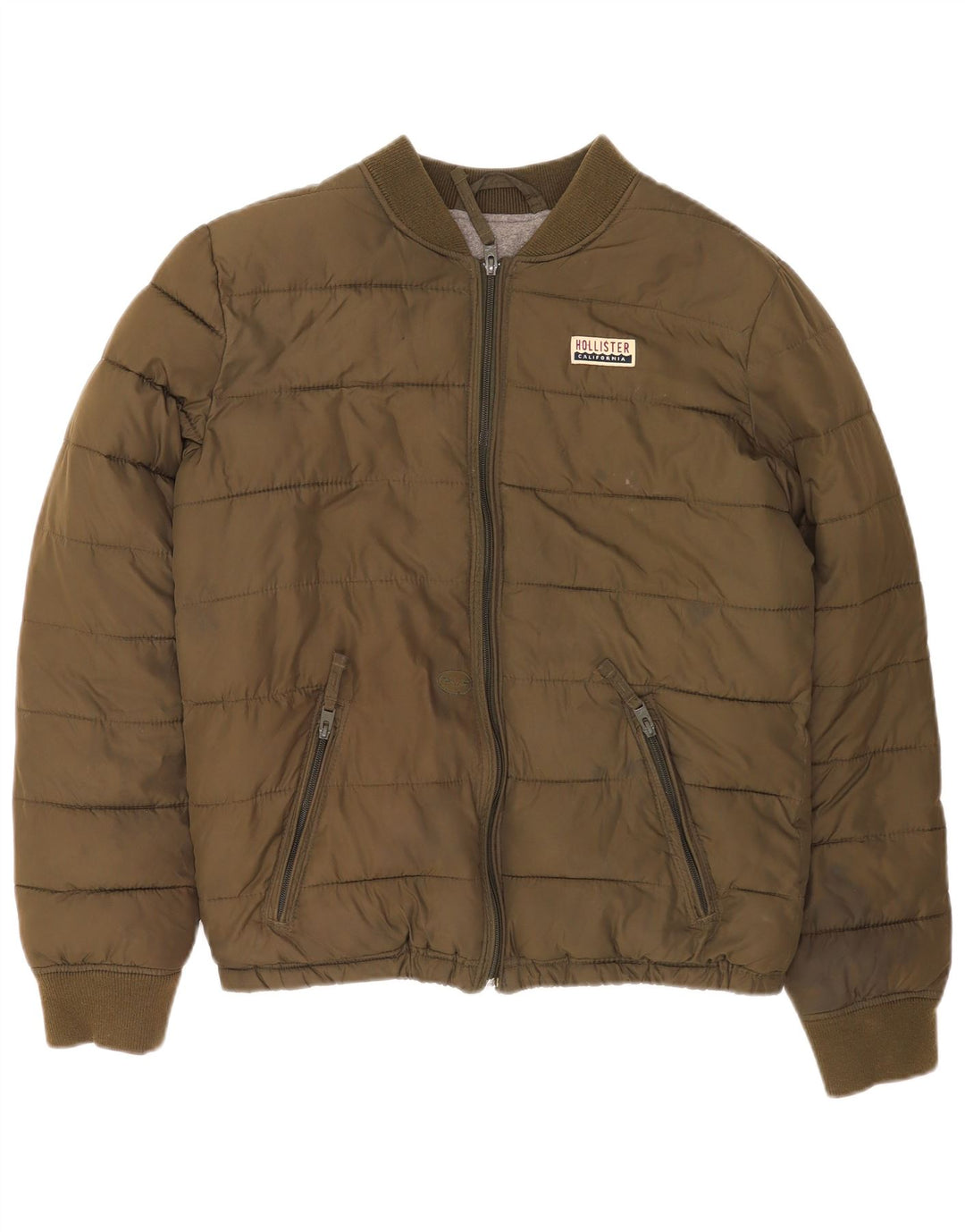 Męska ocieplana kurtka Hollister UK 38, średni khaki, poliester