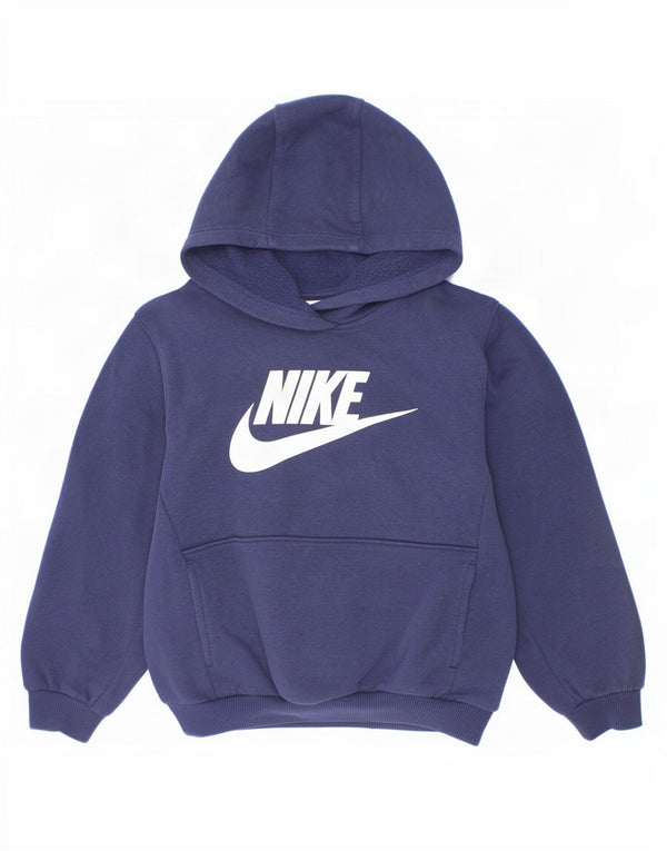 Chłopięcy sweter z kapturem Nike z grafiką, rozmiar 6-7 lat, granatowy, bawełniany