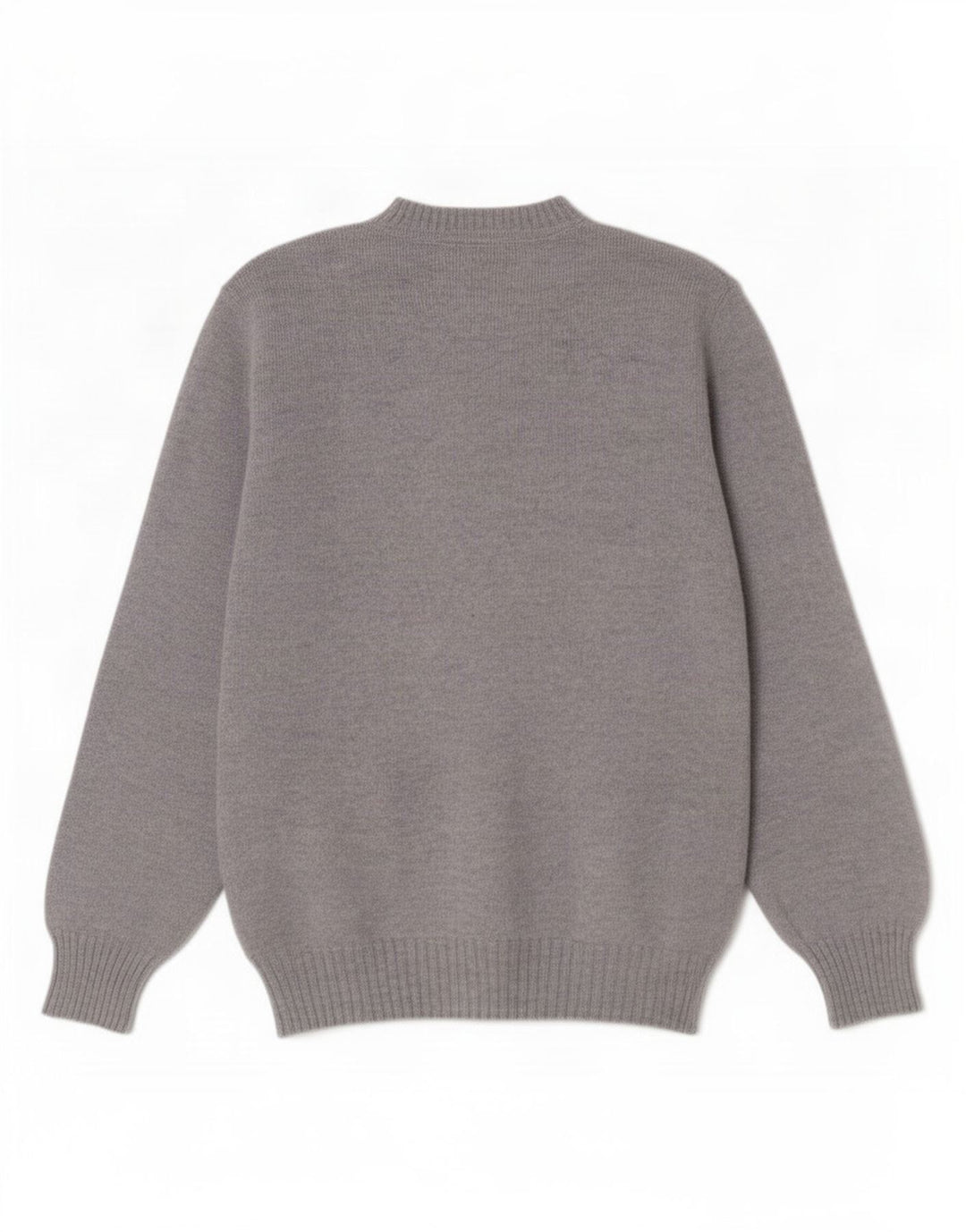 Vintage męski sweter z dekoltem w szpic, duży niebieski Argyle/diamentowa wełna