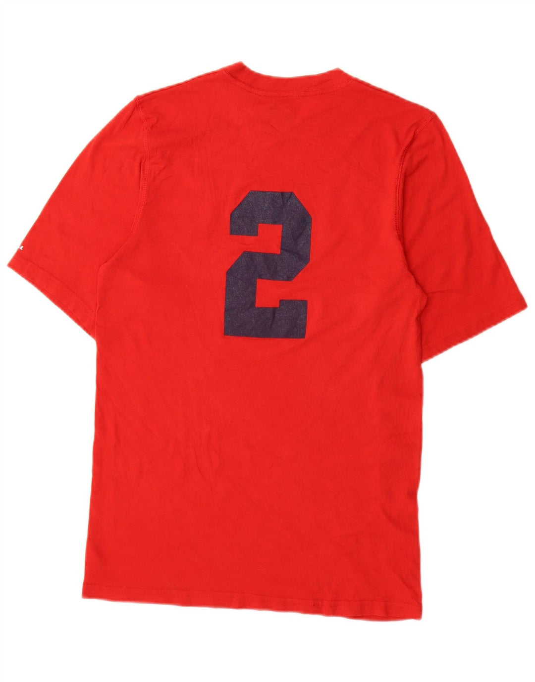 Męski T-shirt z grafiką RUSSELL ATHLETIC, mały, czerwony, poliestrowy