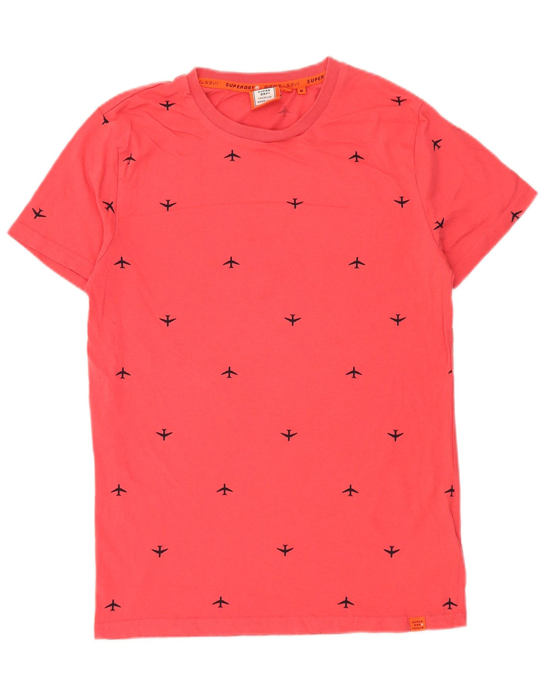 Męska koszulka z grafiką SUPERDRY, bawełniana, średnia czerwona