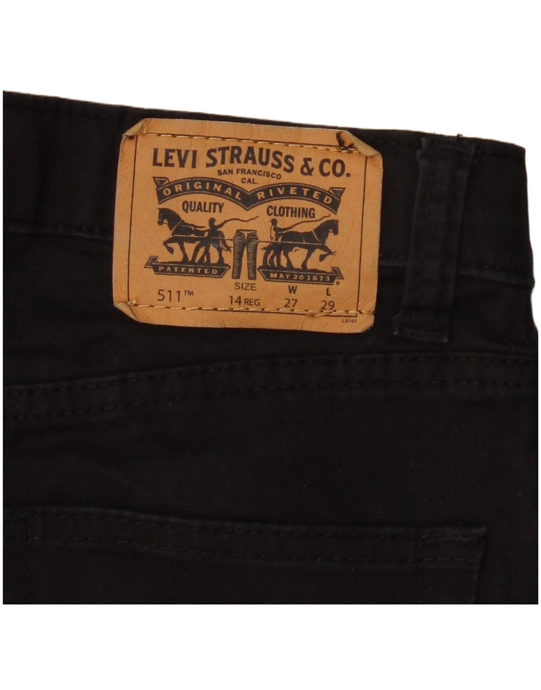 Dżinsy chłopięce LEVI'S 511 Slim 13-14 lat W27 L29 Czarna bawełna