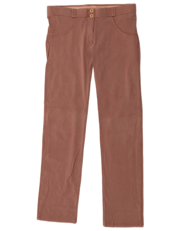 Damskie proste spodnie Freddy UK 12 Medium W30 L30 Brązowa bawełna