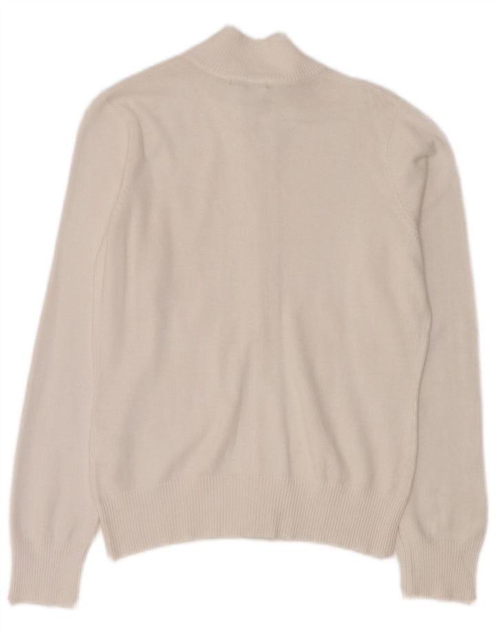 Damski sweter kardigan Sergio Tacchini IT 44 Średnia biała bawełna