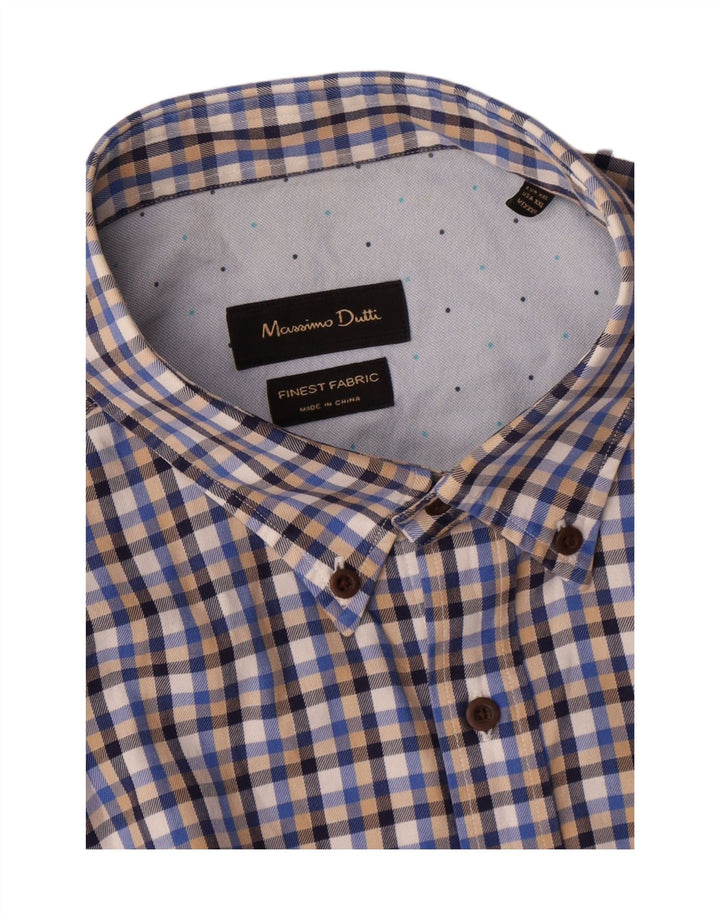 Koszula męska Massimo Dutti 2XL w niebieską kratkę