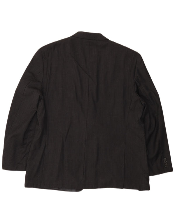 MICHAEL KORS Męska marynarka zapinana na 2 guziki UK 46 3XL Czarna wełna