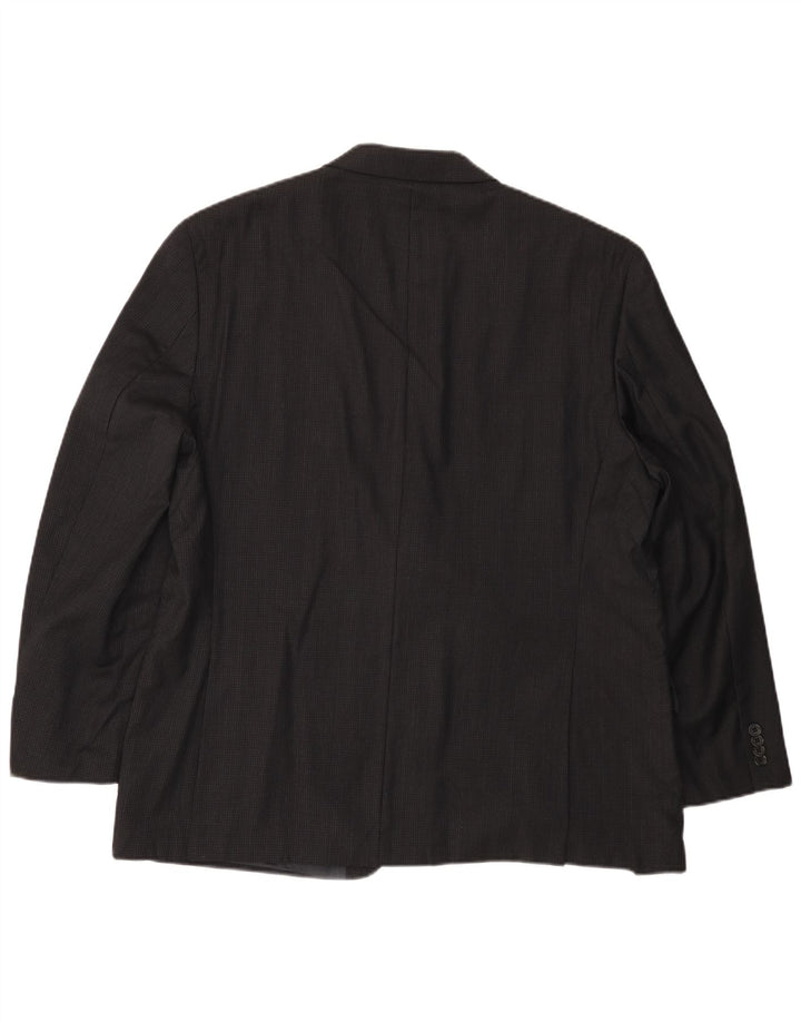 MICHAEL KORS Męska marynarka zapinana na 2 guziki UK 46 3XL Czarna wełna