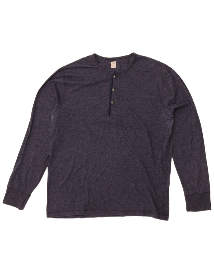 Męski top J. Crew z długim rękawem XL, granatowy, bawełniany