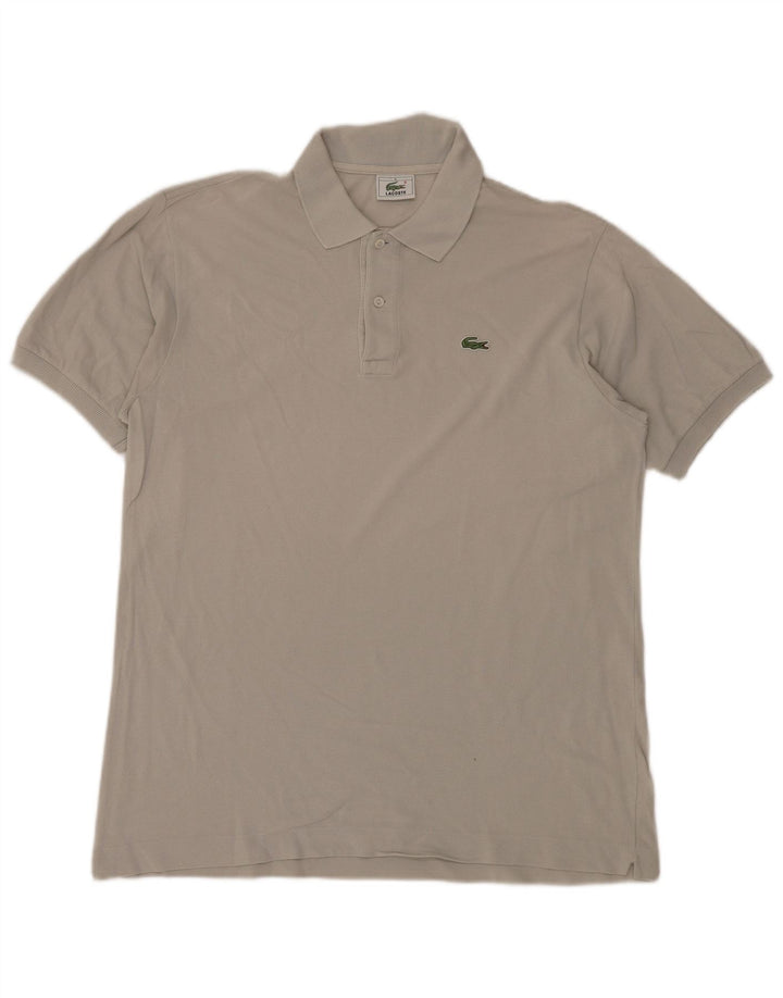 Męska koszulka polo LACOSTE, rozmiar 5, duża, szara, bawełniana