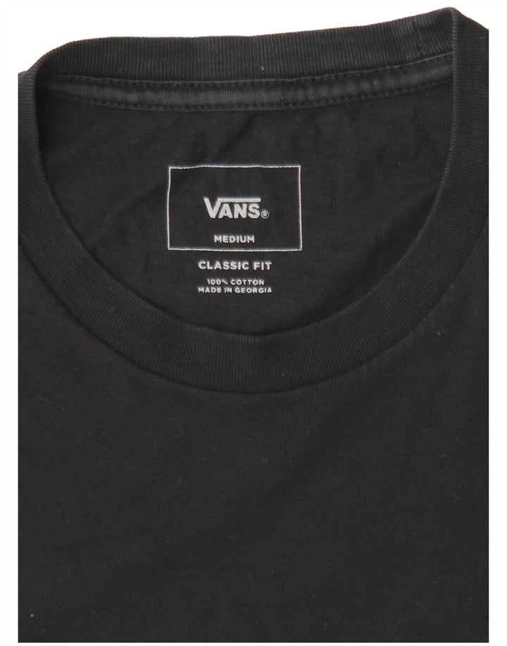 Męski T-shirt Vans o klasycznym kroju, średni czarny, bawełniany
