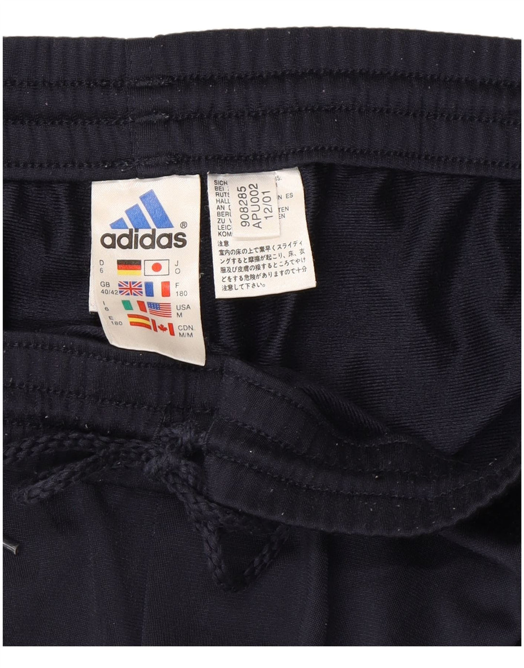 Męskie spodnie dresowe Adidas UK 40/42 Średni granatowy poliester