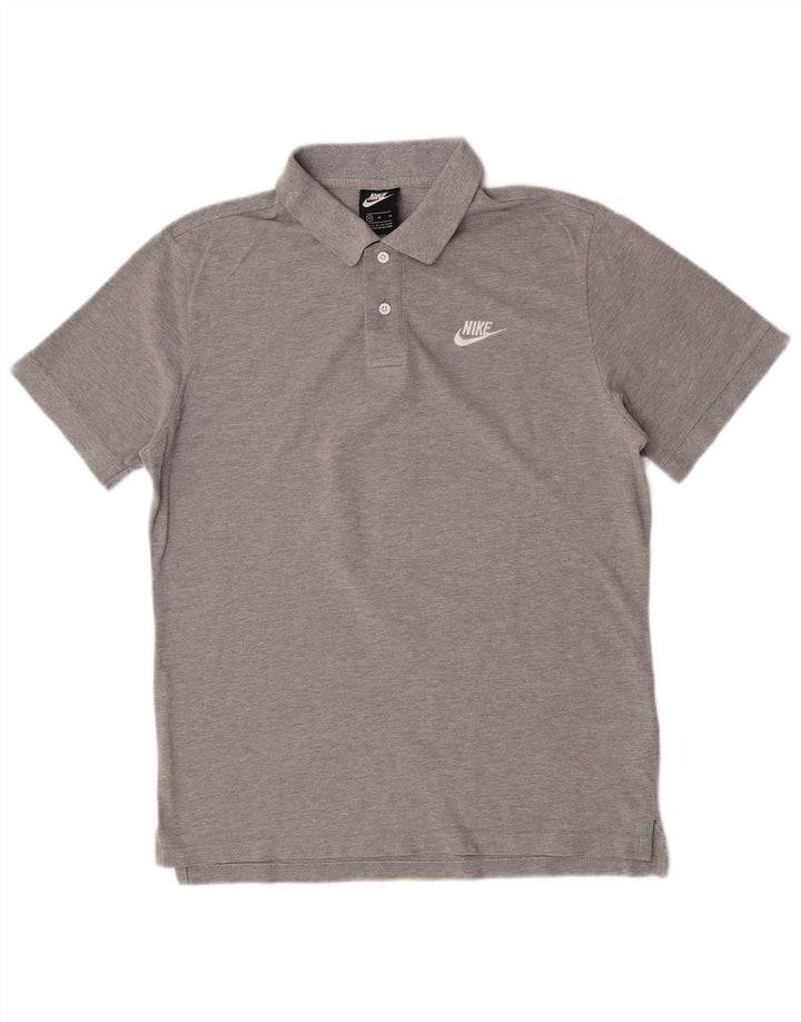 Męska koszulka polo Nike, średnioszara, bawełniana
