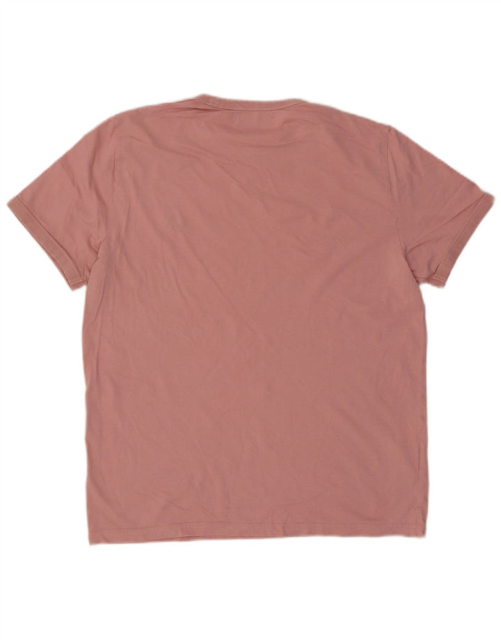 T-shirt męski Fred Perry, średni, różowy, bawełniany