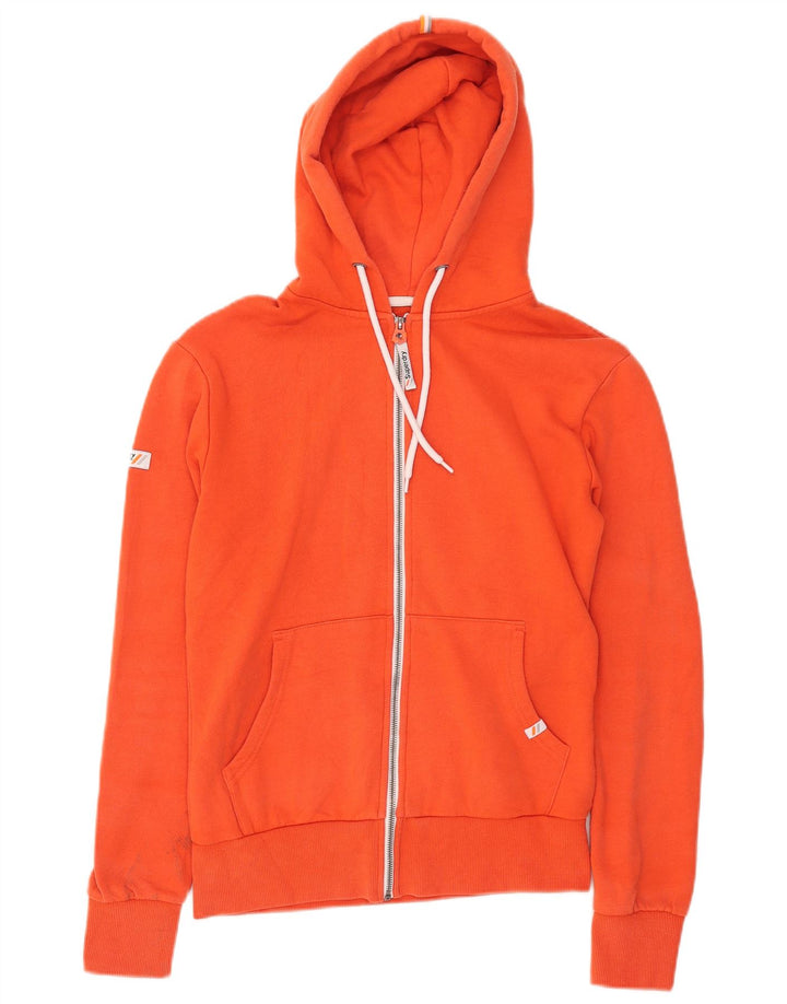 Męski sweter z kapturem i zamkiem Superdry, mały, pomarańczowy, bawełniany