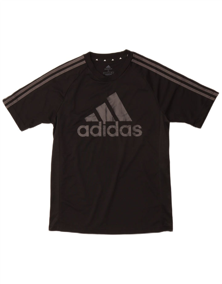 Męska koszulka z grafiką Adidas Aeroready Top, mała, czarna, z poliestru