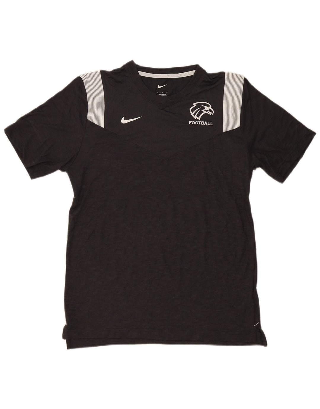 Męski T-shirt z grafiką Nike Dri Fit, duży, czarny, poliestrowy w prążki