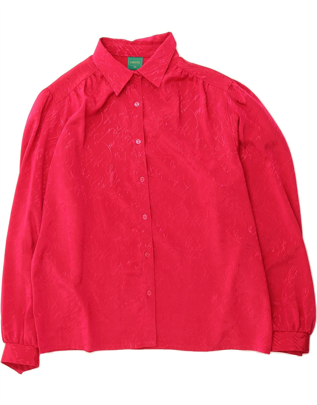 CANDA Womens Abstract Pattern Shirt Blouse EU 44 XL Pink Floral Vintage Canda and Second-Hand Canda from Messina Hembry 