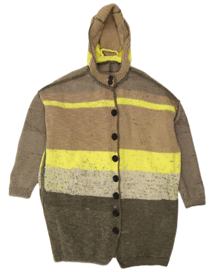 Vintage damski sweter oversize z długim rękawem UK 20 2XL wielokolorowy