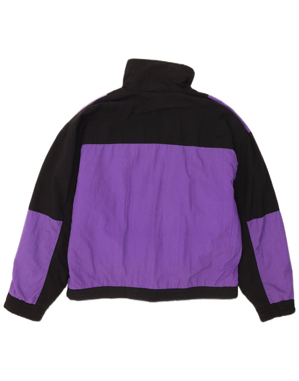 Vintage męska kurtka Anorak UK 40, duży fioletowy blok kolorów