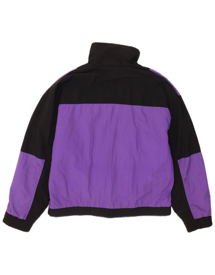 Vintage męska kurtka Anorak UK 40, duży fioletowy blok kolorów