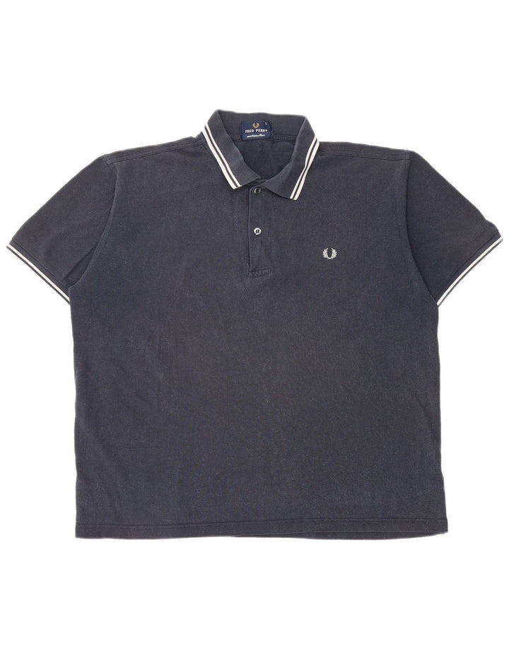 Męska koszulka polo Fred Perry, duża, granatowa, bawełniana