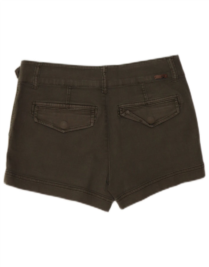 Damskie spodenki jeansowe BKE W27, małe, bawełniane w kolorze khaki