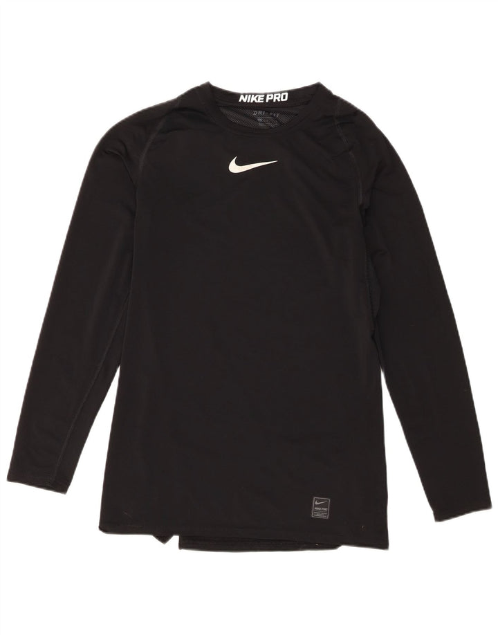 Damska koszulka Nike Dri Fit z długim rękawem, UK 14, duży, czarny poliester