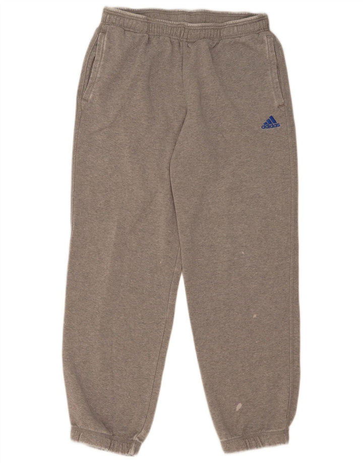 Męskie spodnie dresowe Adidas, duże, szare, bawełniane
