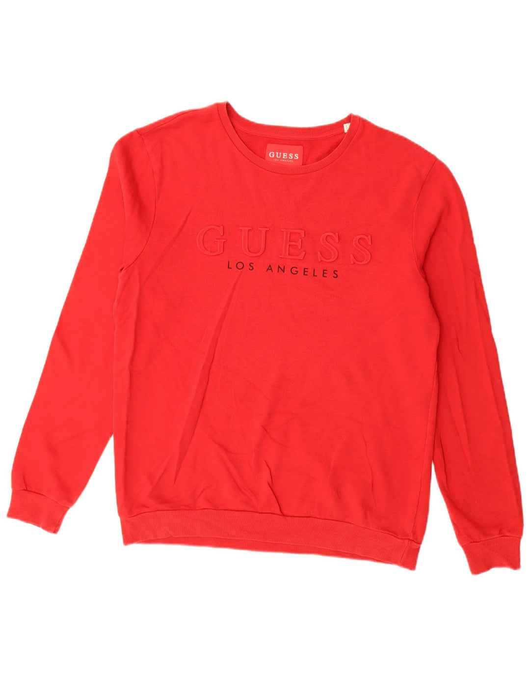 Męska bluza Guess z grafiką, duża, czerwona, bawełniana