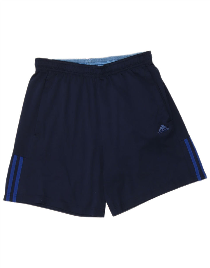 Męskie spodenki sportowe Adidas, małe, granatowe, poliestrowe