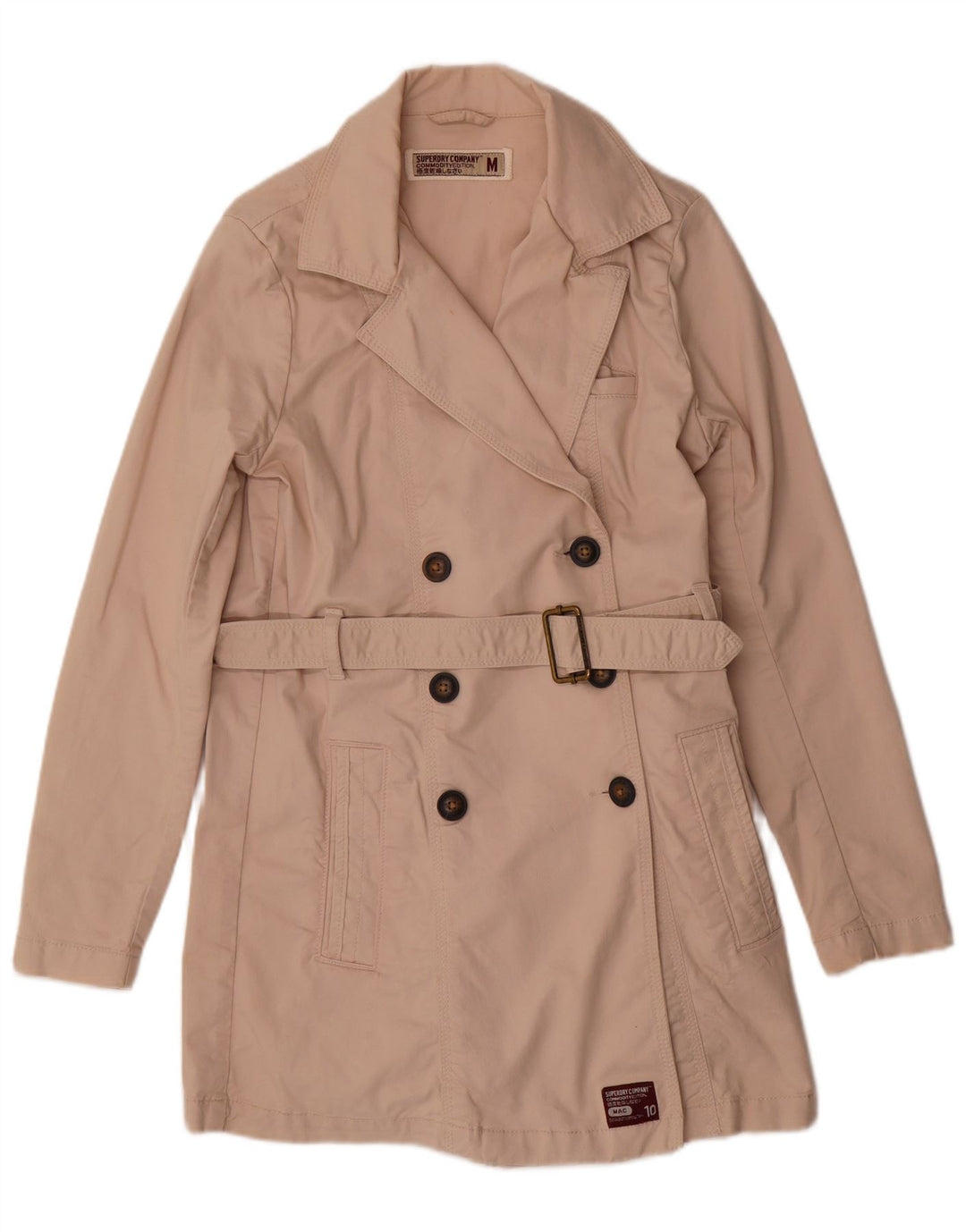 Damski trencz Superdry UK 14, średni beż, bawełna