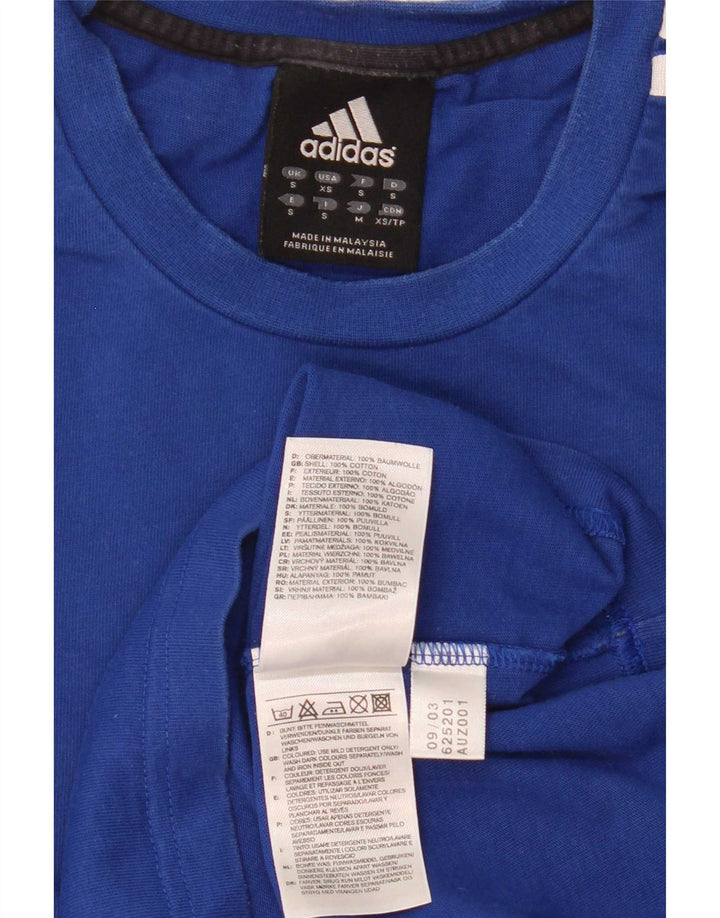 Adidas Męskie Graficzne Topy Z Długim Rękawem, Małe Niebieskie Bawełniane