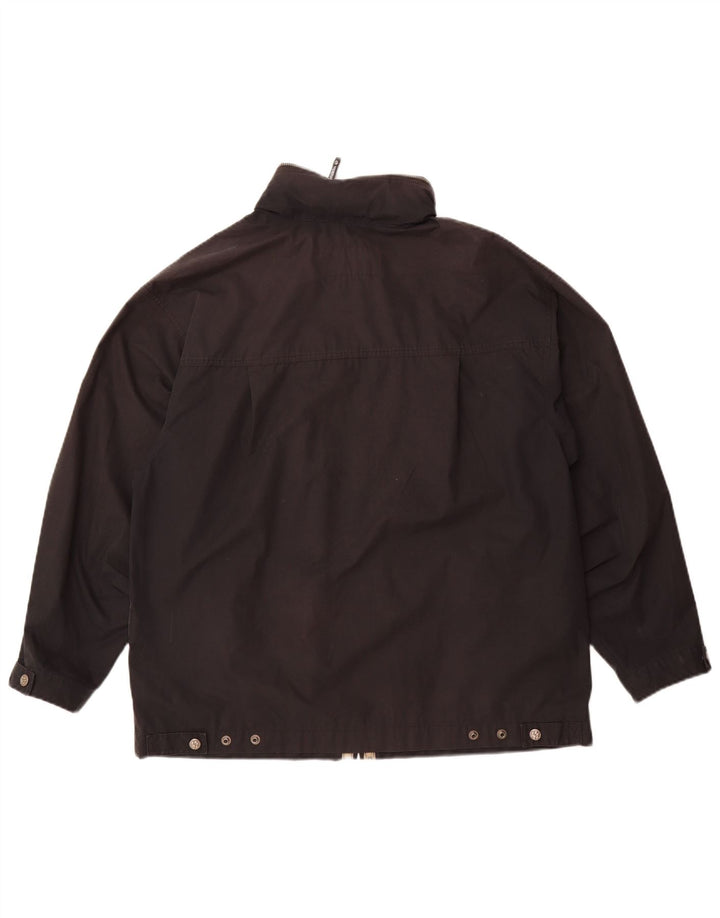 Męska kurtka przeciwdeszczowa Jack Wolfskin UK 40, duża, czarna, poliestrowa