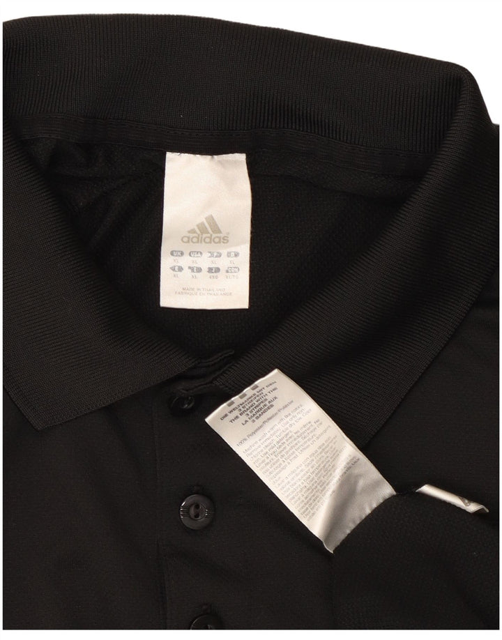 Męska koszulka polo Adidas Climacool XL, czarna, poliestrowa