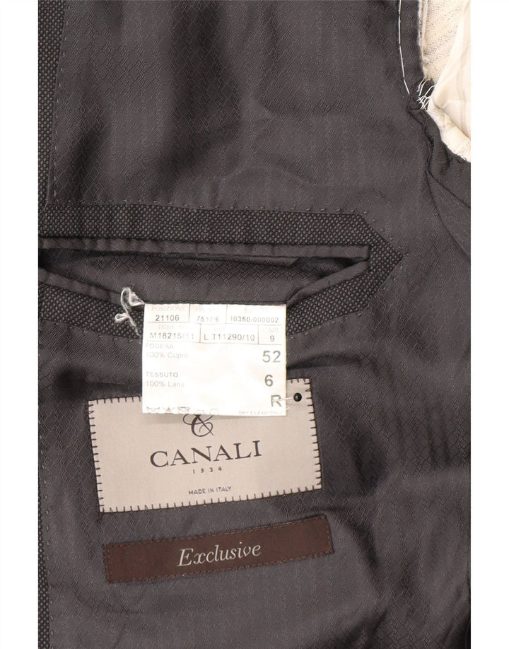 Canali Męska marynarka zapinana na 2 guziki IT 52 XL Szara wełna