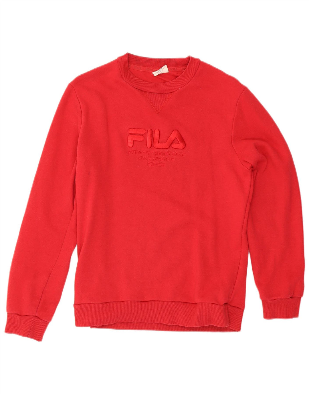 Damska bluza Fila Graphic Jumper UK 10 Small Red Cotton
