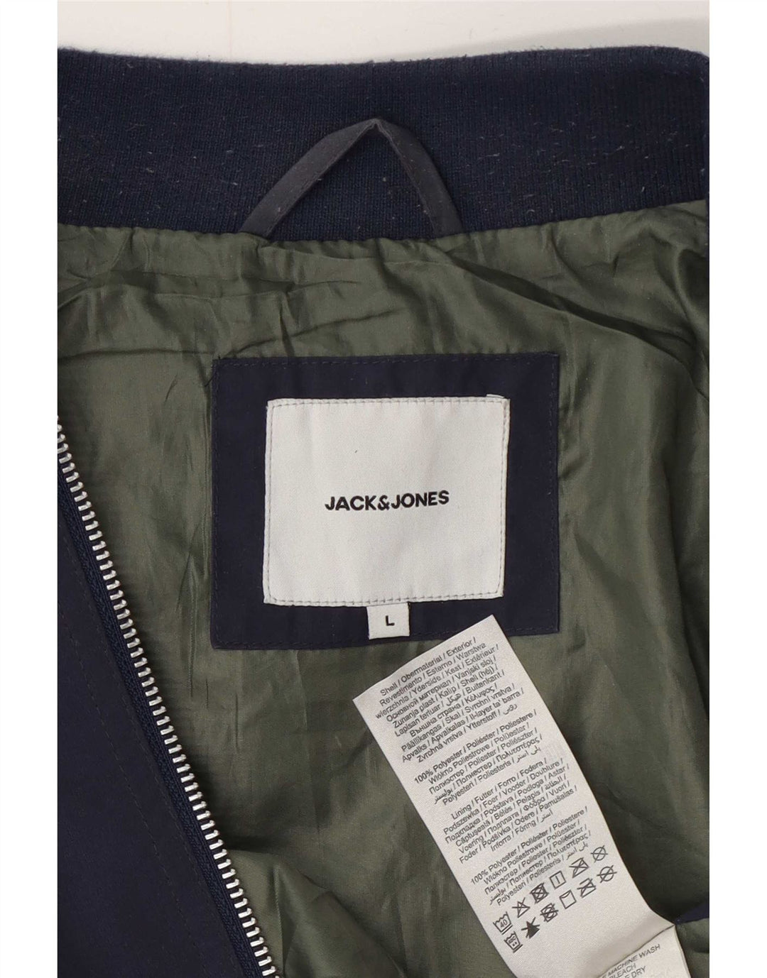 Jack & Jones Męska kurtka bomberka UK 40 duża granatowa poliester