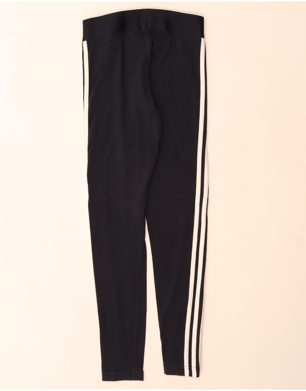 Legginsy Damskie Adidas UK 8/10 Małe Granatowe Bawełniane