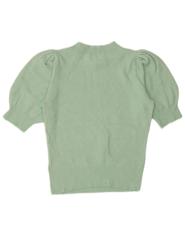 Marks & Spencer Damski sweter z golfem, UK 10, mały, zielony