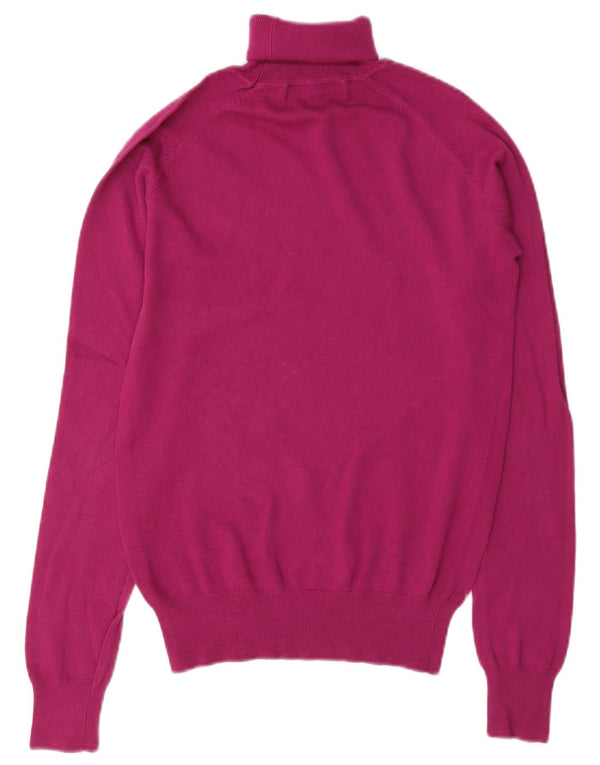 Sweter damski Zara z wywijanym dekoltem UK 14, duży, różowy, bawełniany