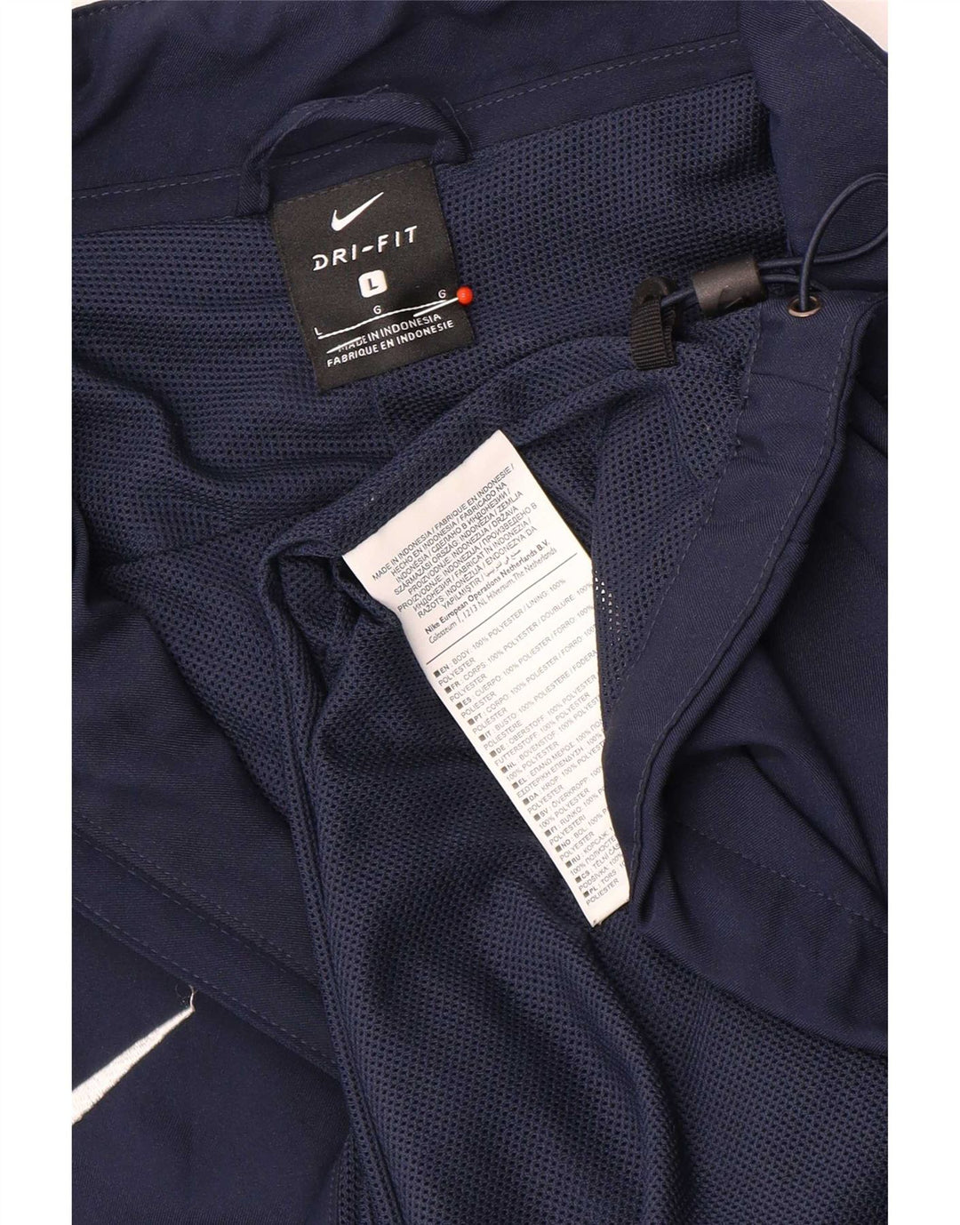 Nike Mens Dri Fit Graphic Tracksuit Top Jacket Large Navy Blue Colourblock