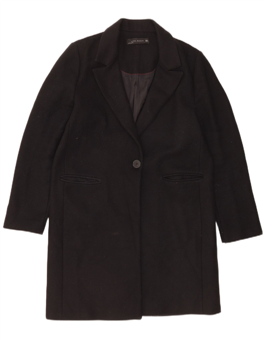 Płaszcz damski Zara UK 18 XL, czarna wełna