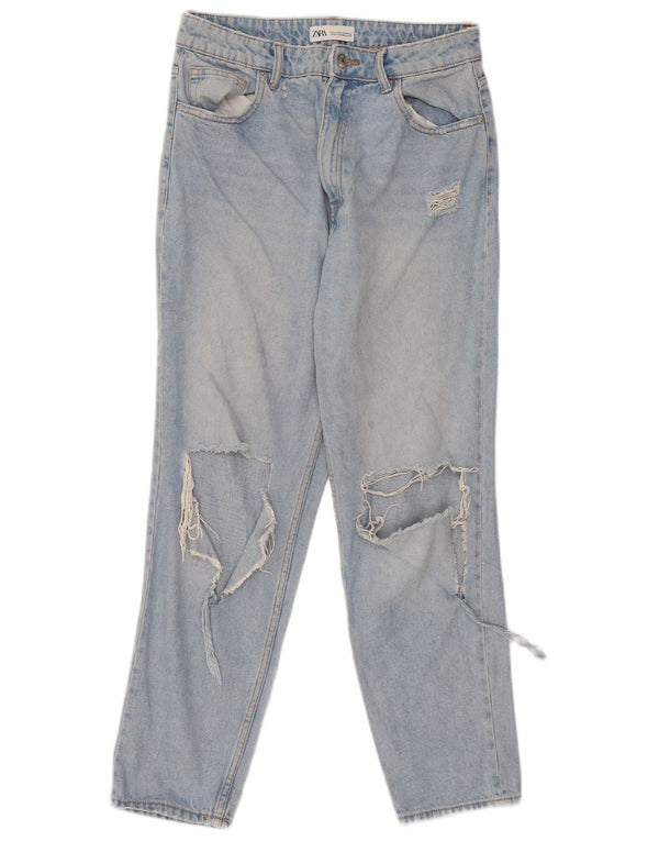 Damskie jeansy Zara z wysokim stanem, EU 40 Medium W30 L27, niebieskie