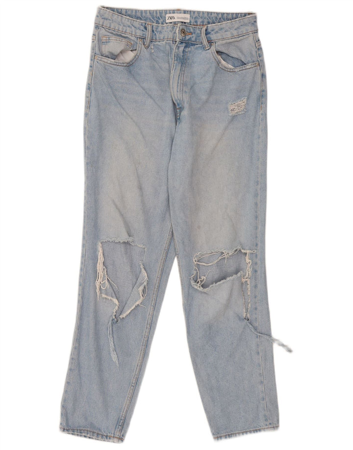 Damskie jeansy Zara z wysokim stanem, EU 40 Medium W30 L27, niebieskie