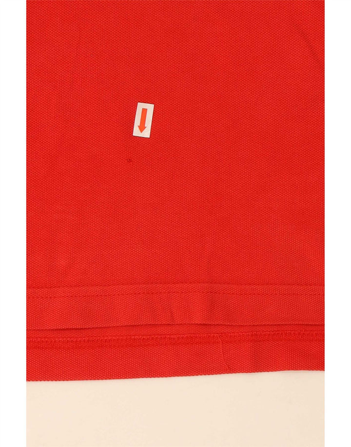 Męska koszulka polo Adidas, mała, czerwona, bawełniana