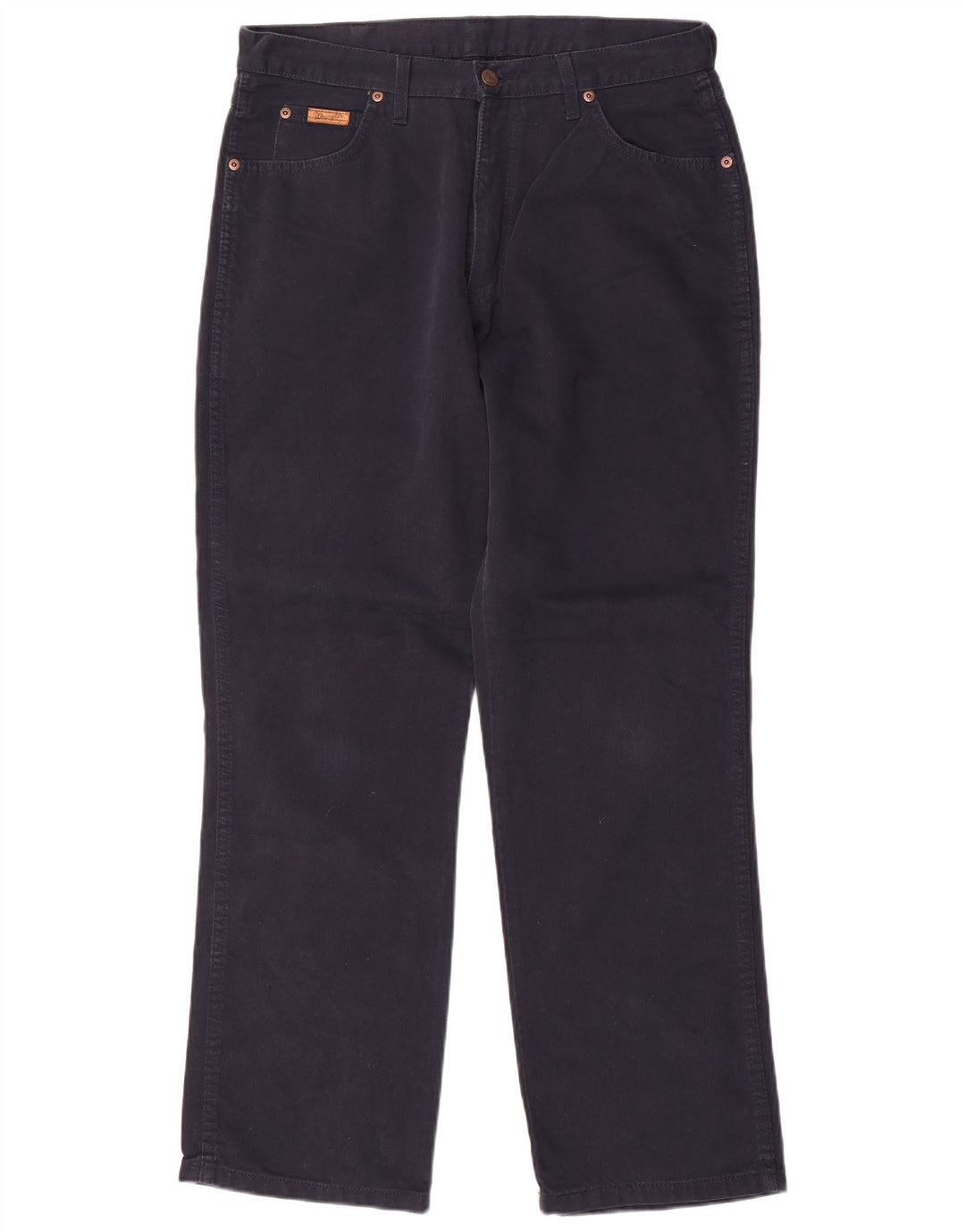 Męskie proste spodnie codzienne WRANGLER Ohio W34 L30 Granatowa bawełna