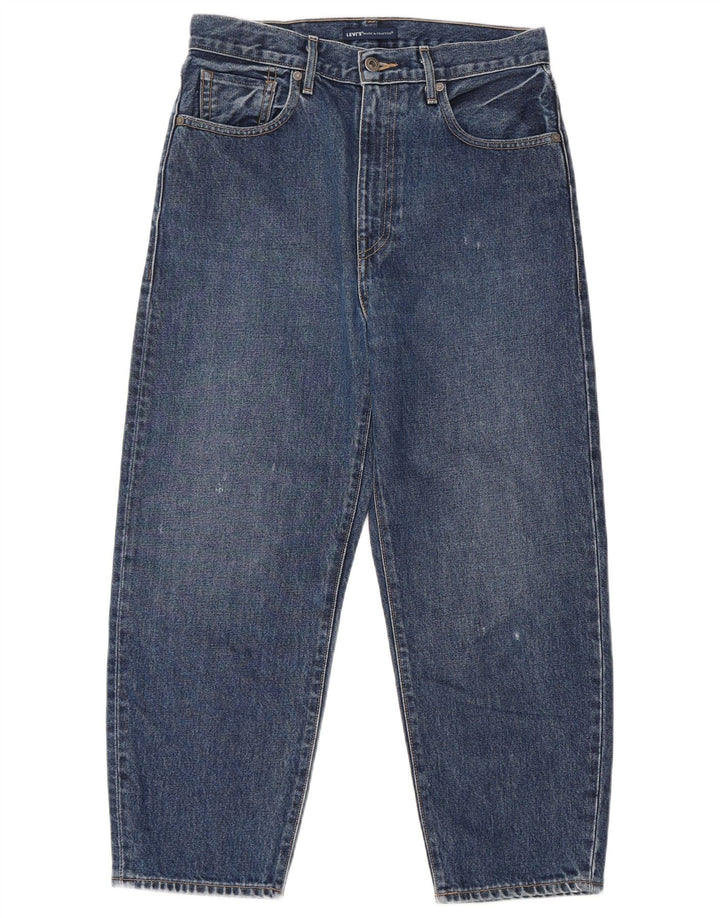 Damskie jeansy Levi's Barrel z wysokim stanem W26 L25 Niebieska bawełna